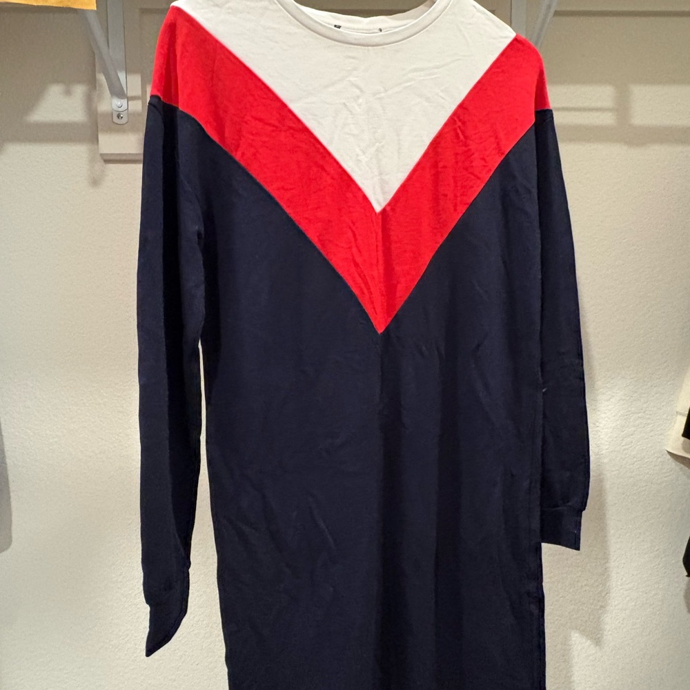 Colorblock Long Sleeve Dress